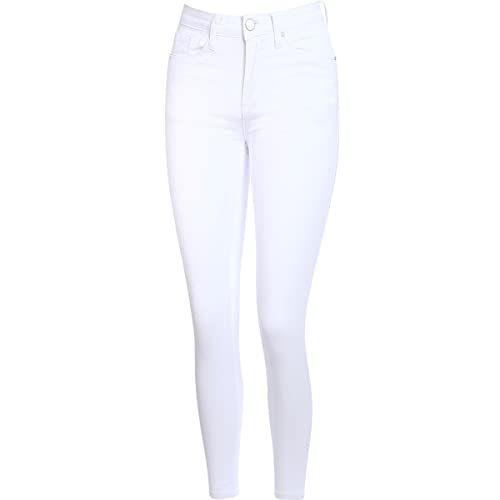 topschuhe24 2744 Damen Skinny Jeans Hose High Waist, Farbe:Weiß, Größe:36 EU von topschuhe24