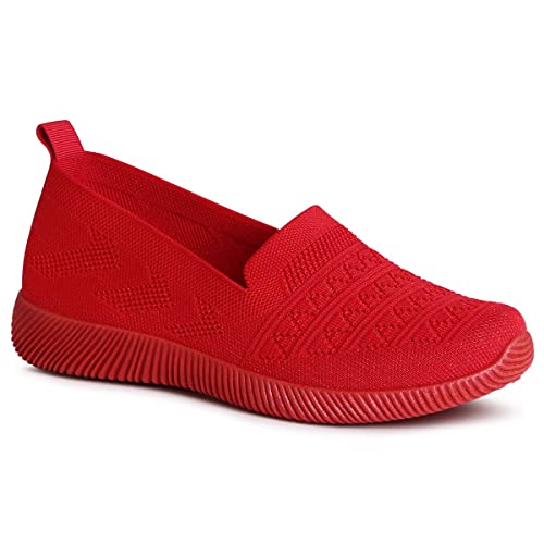 topschuhe24 2758 Damen Halbschuhe Light Slipper, Farbe:Rot, Größe:37 EU von topschuhe24