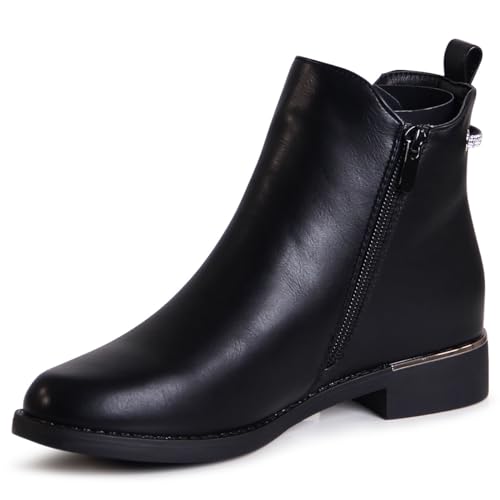 topschuhe24 2867 Damen Stiefeletten Glitzer Chelsea Boots, Farbe:Schwarz, Größe:39 EU von topschuhe24