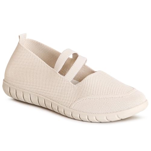 topschuhe24 3082 Damen Halbschuhe Sportliche Ballerina, Farbe:Beige, Größe:39 EU von topschuhe24
