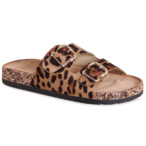 topschuhe24 3166 Damen Leooptik Pantoletten Plateau Sandalen, Farbe:Leooptik, Größe:40 EU von topschuhe24