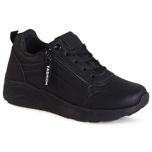 topschuhe24 3185 Damen Plateau Sneaker, Farbe:Schwarz, Größe:40 EU von topschuhe24