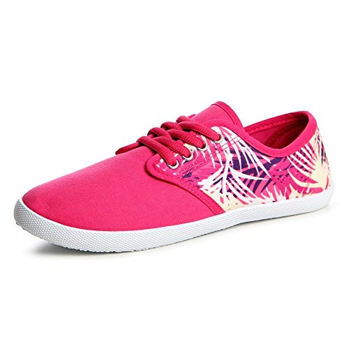 topschuhe24 729 Damen Sneaker Turnschuhe Blumenprint, Größe:38 EU, Farbe:Pink von topschuhe24