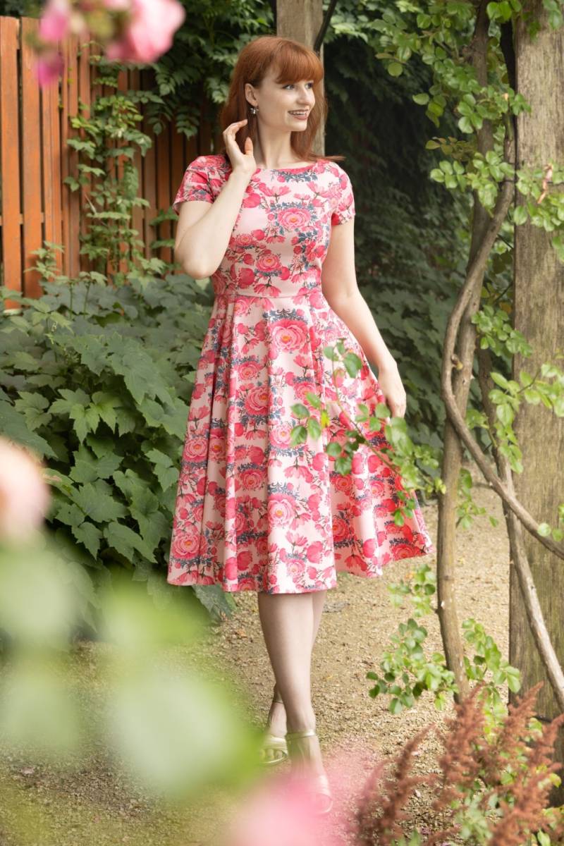 Adriana Floral Swingkleid in Pink Adriana Floral Swingkleid in Pink von topvintage boutique collection