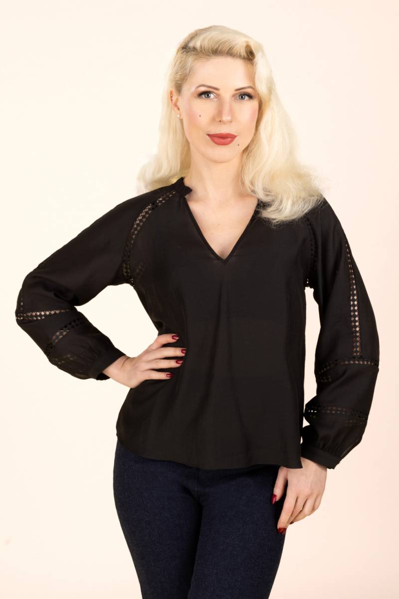 Melissa Bluse in Schwarz Melissa Bluse in Schwarz von topvintage boutique collection