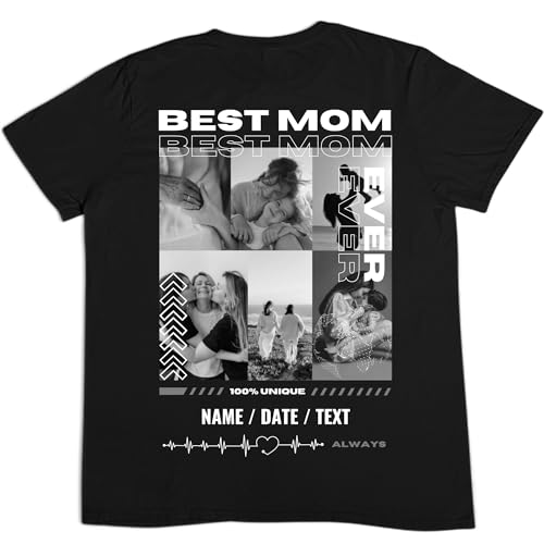 tostadora Muttertag T-Shirt Personalisiert - Mama Geschenk T-Shirt Bedrucken - Best Mom Custom Tshirt Frauen Mutter von tostadora