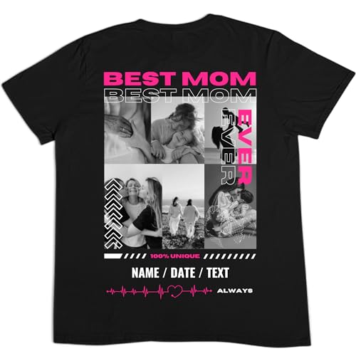 tostadora Muttertag T-Shirt Personalisiert - Mama Geschenk T-Shirt Bedrucken - Best Mom Custom Tshirt Frauen Mutter von tostadora