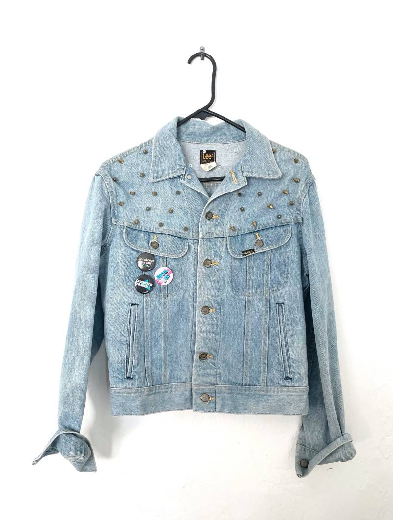 Vintage 90Er Jahre Jeansjacke Mit Nieten Und Vintage 90Er Jahre Jeansjacke Mit Nieten Und von totalrecallvintage