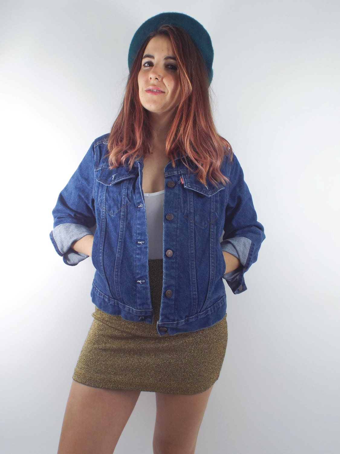 Vintage 90Er Jahre Dark Wash Levi Den Denim Jacke Vintage 90Er Jahre Dark Wash Levi Den Denim Jacke von totalrecallvintage