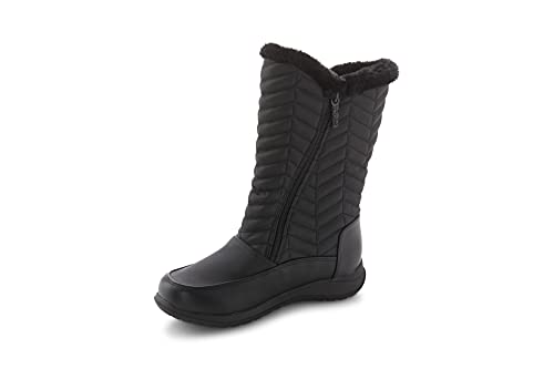 totes Damen Jodi Isolierte wasserdichte Schneestiefel mit Reißverschluss, Chevron Schwarz, 38 EU von totes