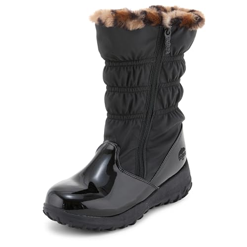 totes Damen Madina Isolierte wasserdichte Schnee-Winterstiefel, schwarz / leopardendesign, 40 EU von totes