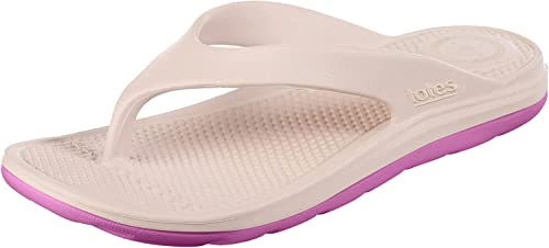 totes Damen Sol Bounce Zehensandale, leichter Flip-Flop mit federnder ganztägigen Unterstützung, Evening Sand, 43 EU von totes