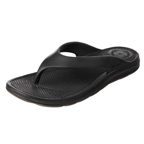totes Damen Everywear Leichte wasserdichte Ara Flip Flop Sandalen Zehentrenner, Schwarz, 39 EU von totes
