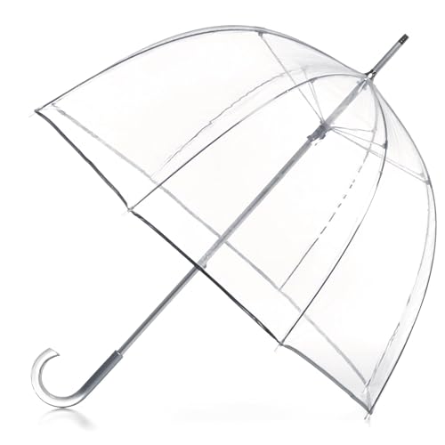 totes Transparenter Bubble Regenschirm mit Kuppeldach, leichtes Design, Wind- und Regenschutz, Transparent, Adults - 51" Canopy, Transparenter Regenschirm mit Kuppeldach, leichtes Design, Wind- und von totes