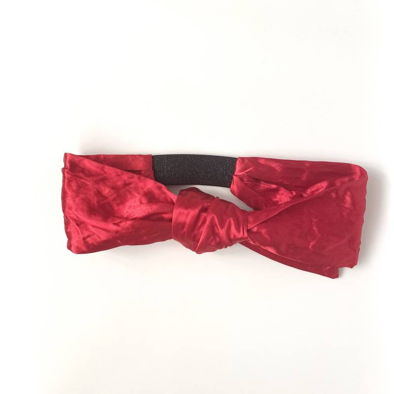 Stirnband Drew - Rotes Satin Gaufre Stirnband, Modernes All Time Lieblings Classic Chic Handmade in Paris Stirnband Drew - Rotes Satin Gaufre Stirnband, Modernes All Time Lieblings Classic Chic Handmade in Paris von totparis