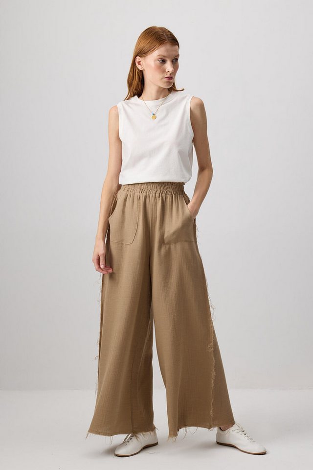 touche prive 5-Pocket-Jeans MUSSELINHOSE MIT WEITEM BEIN UND TASCHEN von touche prive