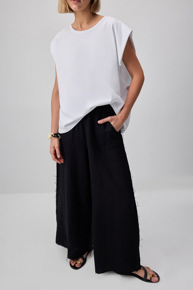 touche prive 5-Pocket-Jeans MUSSELINHOSE MIT WEITEM BEIN UND TASCHEN von touche prive