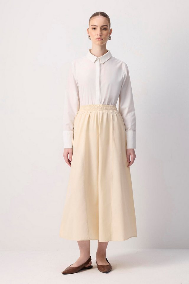touche prive Faltenrock GEWEBTER ROCK MIT ELASTISCHER TAILLE von touche prive