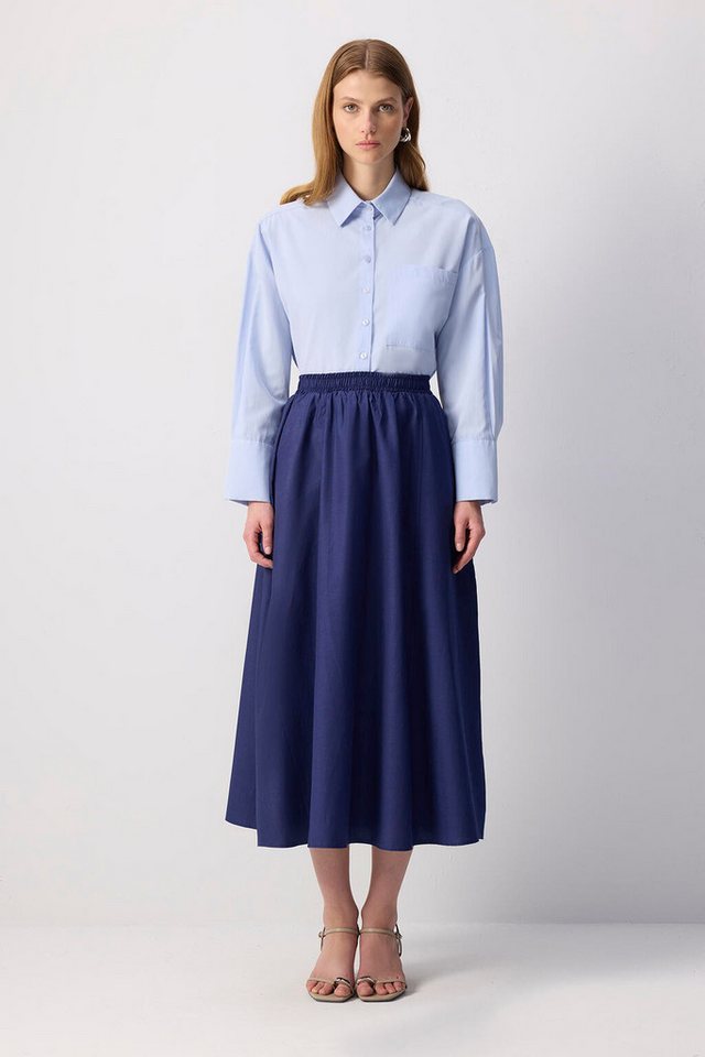 touche prive Faltenrock GEWEBTER ROCK MIT ELASTISCHER TAILLE von touche prive