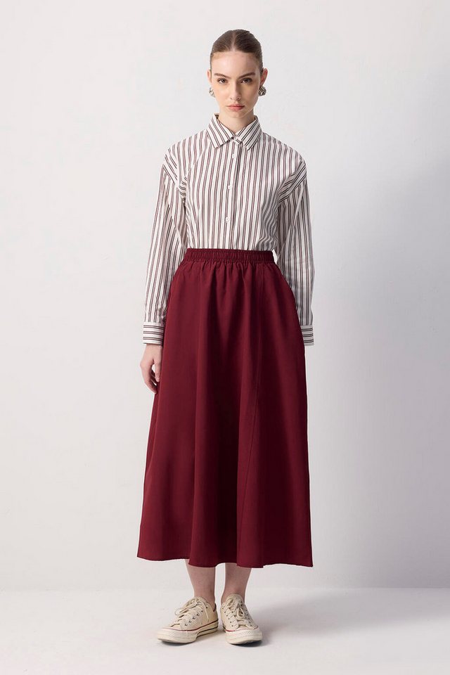 touche prive Faltenrock GEWEBTER ROCK MIT ELASTISCHER TAILLE von touche prive