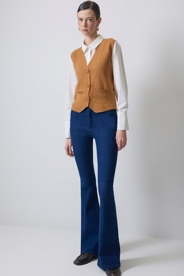 touche prive Fellimitatweste NAHTLOSE STRICKWESTE von touche prive