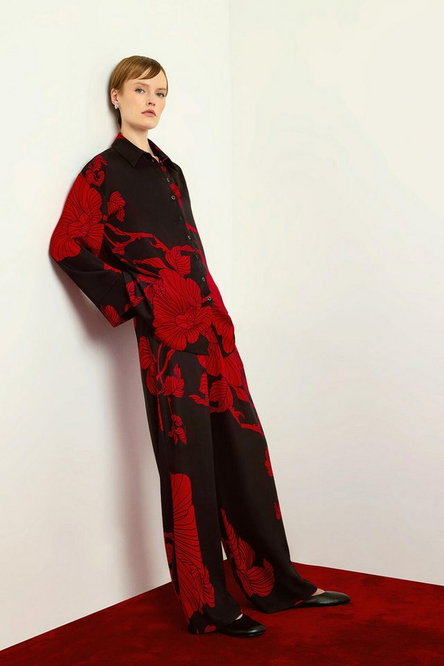 touche prive Fleeceweste Hemd-Hosen-Set mit Blumenmuster von touche prive