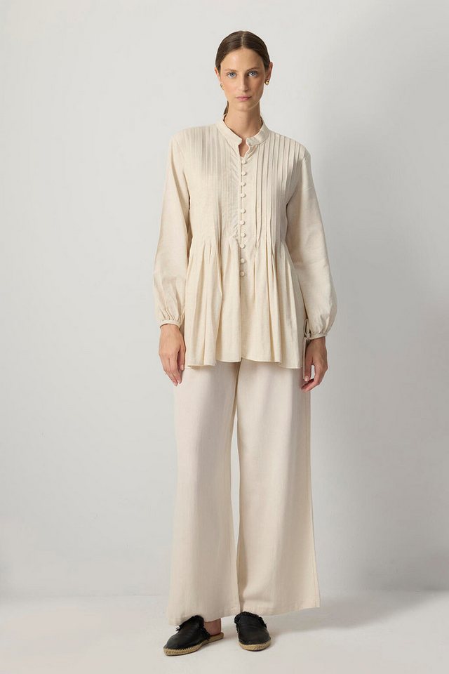 touche prive Fleeceweste NATÜRLICHES STRUKTURIERTES PLISSEE-SET von touche prive