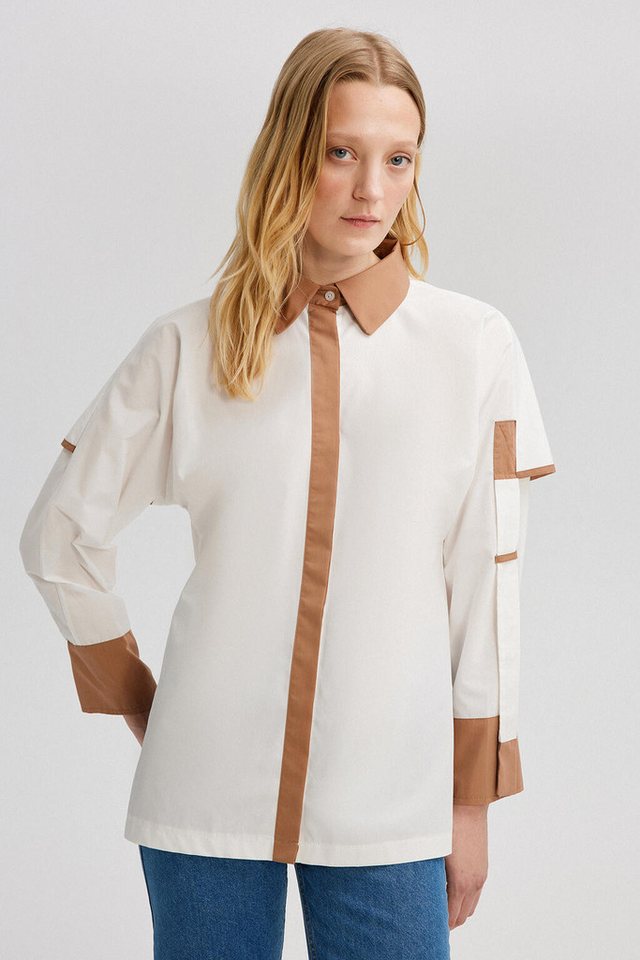 touche prive Hemdbluse HEMD AUS POPELINE IN BLOCKFARBEN von touche prive