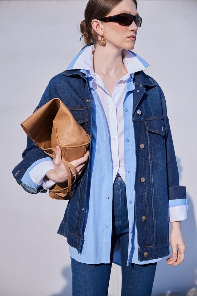 touche prive Jackett JEANSJACKE MIT TASCHE von touche prive