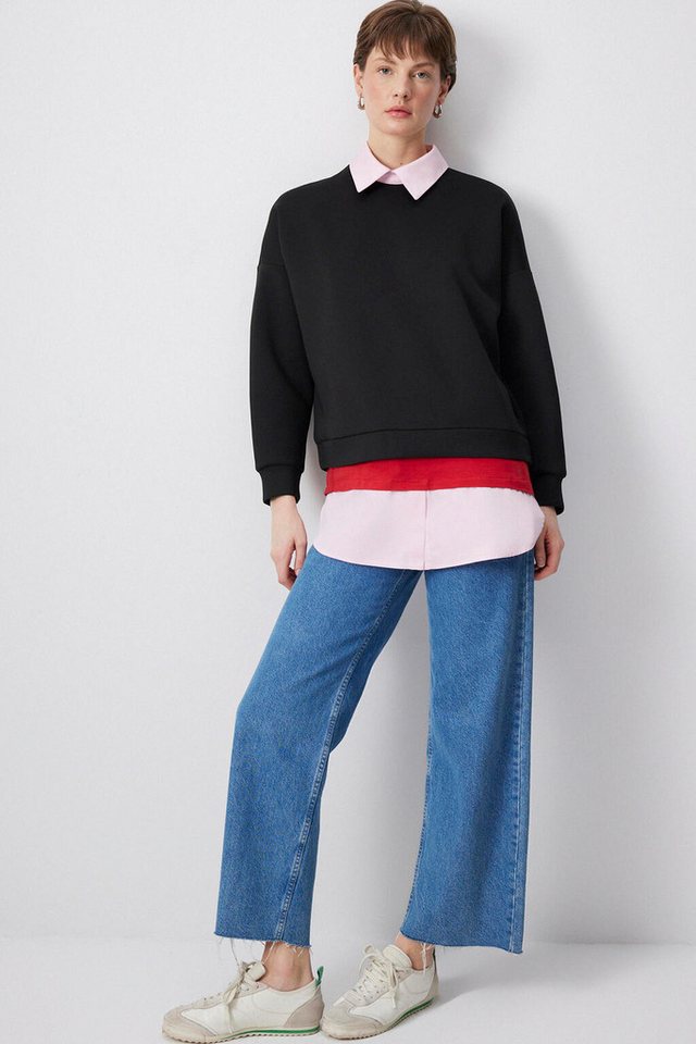 touche prive Kapuzenpullover SCUBA-SWEATSHIRT MIT HEMDKRAGEN von touche prive