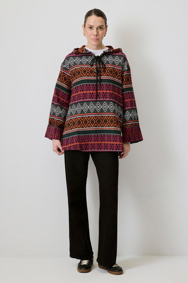 touche prive Kapuzenpullover SWEATSHIRT MIT ETHNISCHEM MUSTER von touche prive