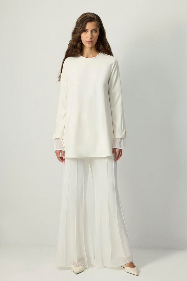touche prive Langarmbluse CREEP-TUNIKA MIT CHIFFON-MANSCHETTEN touche prive Langarmbluse CREEP-TUNIKA MIT CHIFFON-MANSCHETTEN von touche prive