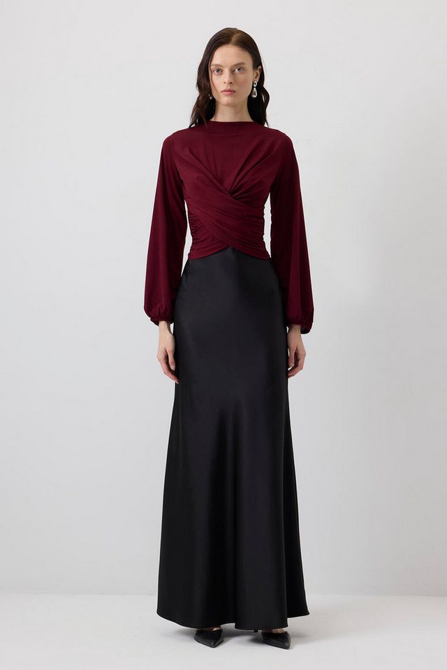 touche prive Langarmbluse DRAPIERTE BLUSE von touche prive