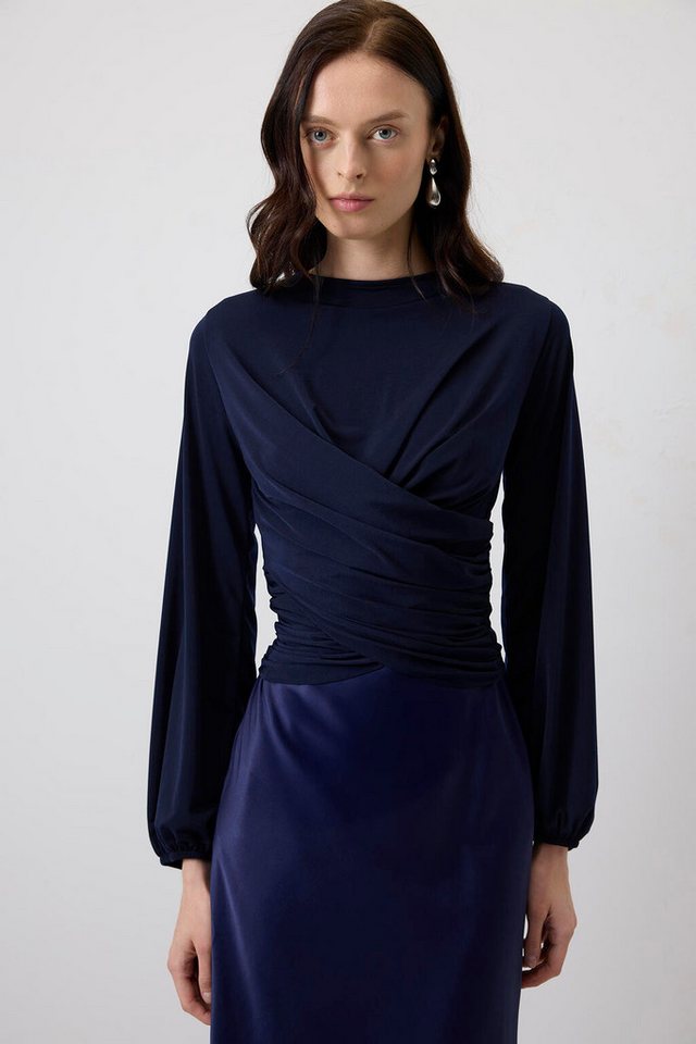 touche prive Langarmbluse DRAPIERTE BLUSE von touche prive