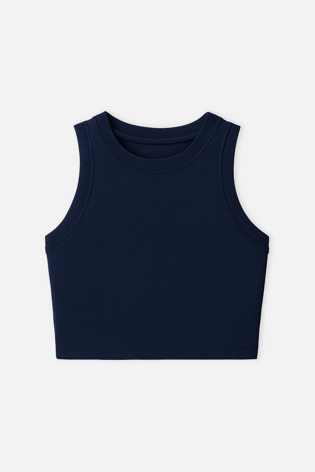 touche prive Langarmbody 100 % geripptes Basic-Strickunterhemd aus Baumwolle von touche prive