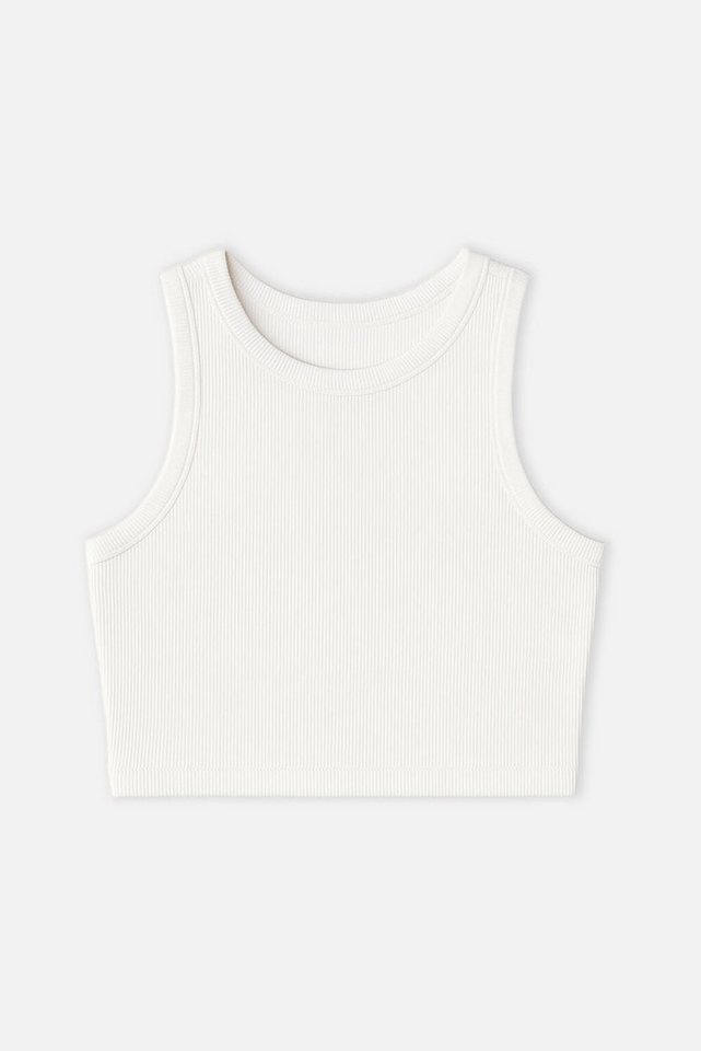 touche prive Langarmbody 100 % geripptes Basic-Strickunterhemd aus Baumwolle von touche prive