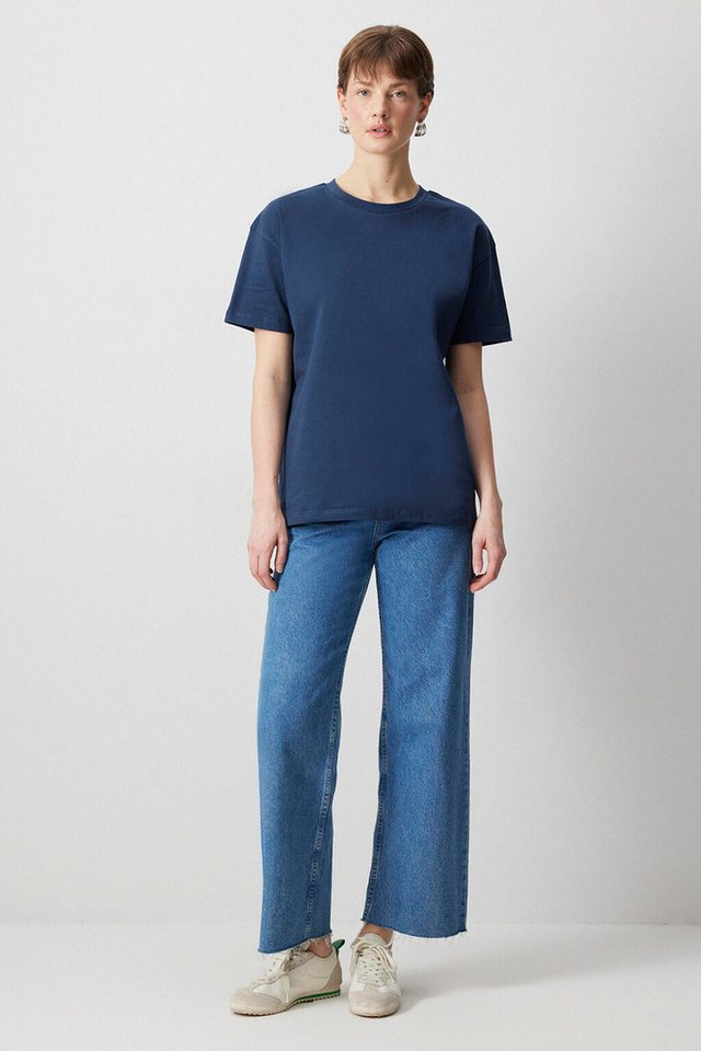 touche prive Longsweatshirt KURZÄRMELIGES BASIC-T-SHIRT AUS 100 % BAUMWOLLE von touche prive