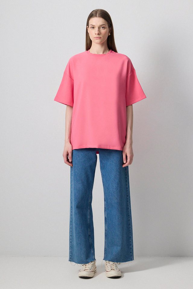 touche prive Longsweatshirt KURZÄRMELIGES CRÊPE-T-SHIRT von touche prive