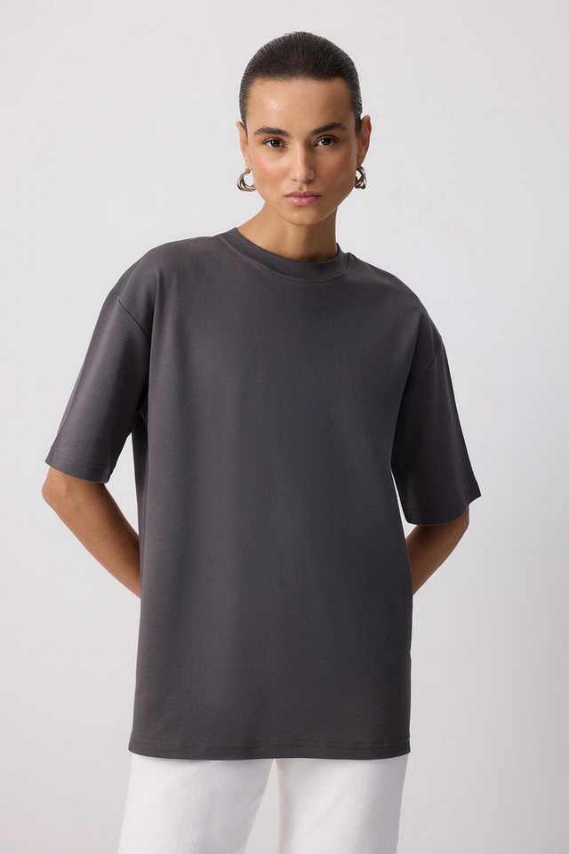 touche prive Longsweatshirt KURZARM-T-SHIRT AUS 100 % BAUMWOLLE von touche prive