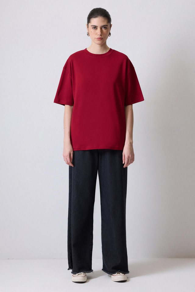 touche prive Longsweatshirt KURZARM-T-SHIRT AUS 100 % BAUMWOLLE von touche prive