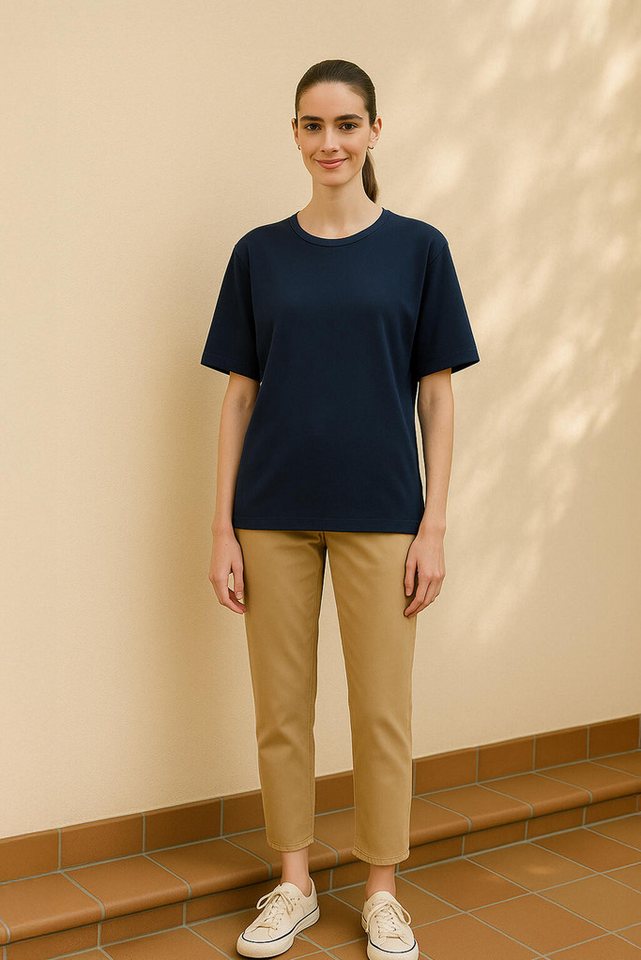 touche prive Longsweatshirt KURZARM-T-SHIRT AUS 100 % BAUMWOLLE von touche prive