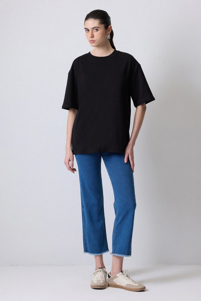 touche prive Longsweatshirt KURZARM-T-SHIRT AUS 100 % BAUMWOLLE von touche prive