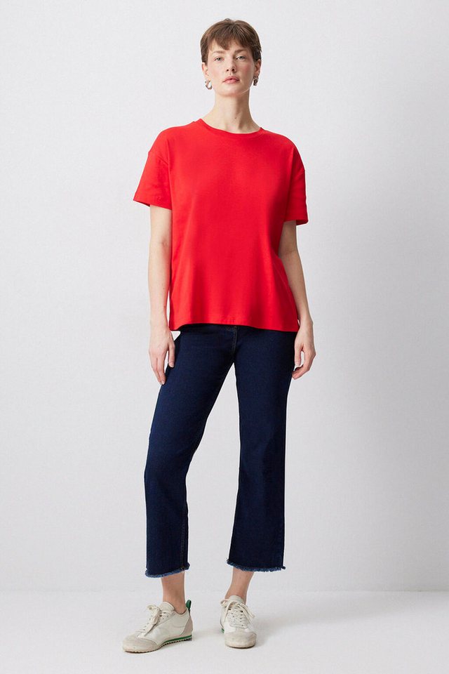 touche prive Longsweatshirt KURZARM-T-SHIRT AUS 100 % BAUMWOLLE von touche prive