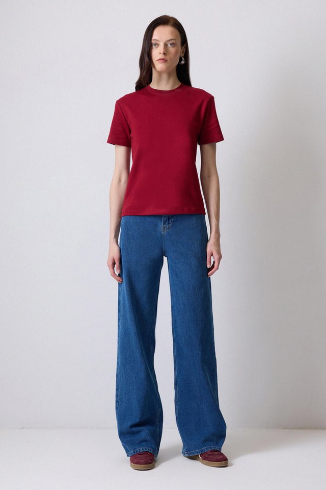 touche prive Longsweatshirt T-Shirt mit kurzen Ärmeln und normaler Passform aus 100 % Baumwolle von touche prive