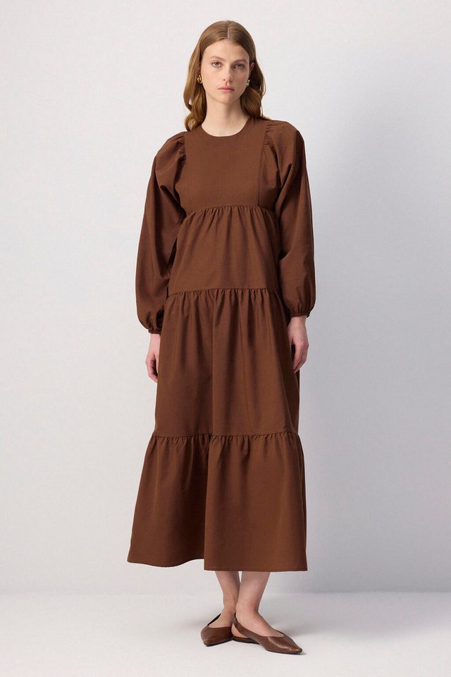 touche prive Maxikleid 100 % LEINEN-PLISSEE-KLEID von touche prive