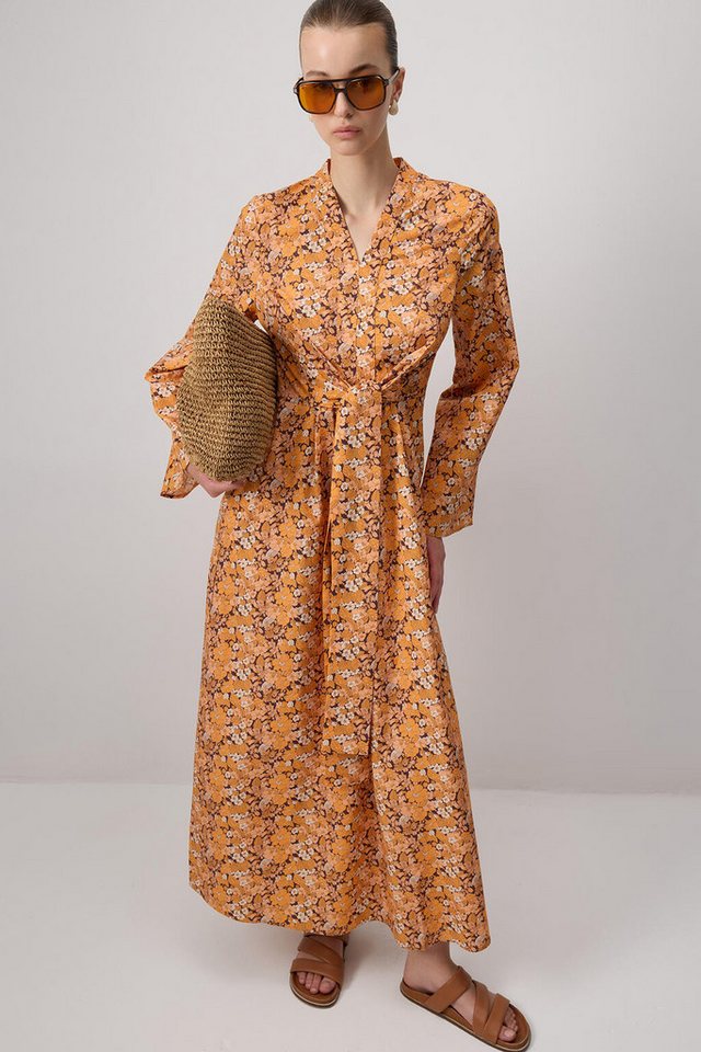 touche prive Maxikleid BAUMWOLLKLEID MIT TAILLENBINDUNG von touche prive