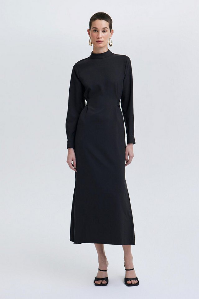 touche prive Maxikleid GÜRTEL TAILLIERTES KREPPKLEID von touche prive