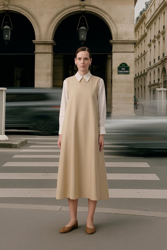 touche prive Maxikleid Gerafftes Oversize-Kleid von touche prive