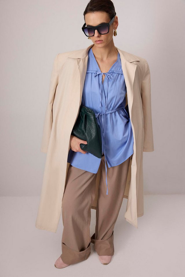 touche prive Maxikleid KIMONO AUS POPELINE MIT RÜSCHEN von touche prive