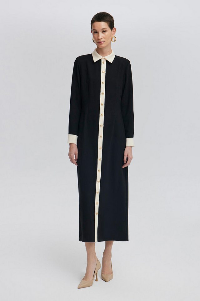 touche prive Maxikleid KLEID AUS CRÉPE MIT GOLDENEN KNÖPFEN von touche prive